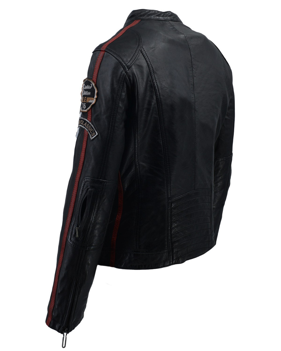ΔΕΡΜΑΤΙΝΟ ΓΥΝΑΙΚΕΙΟ BIKER ΜΠΟΥΦΑΝ ΚΩΔΙΚΟΣ: 37-W-06 (BLACK) - Image 6