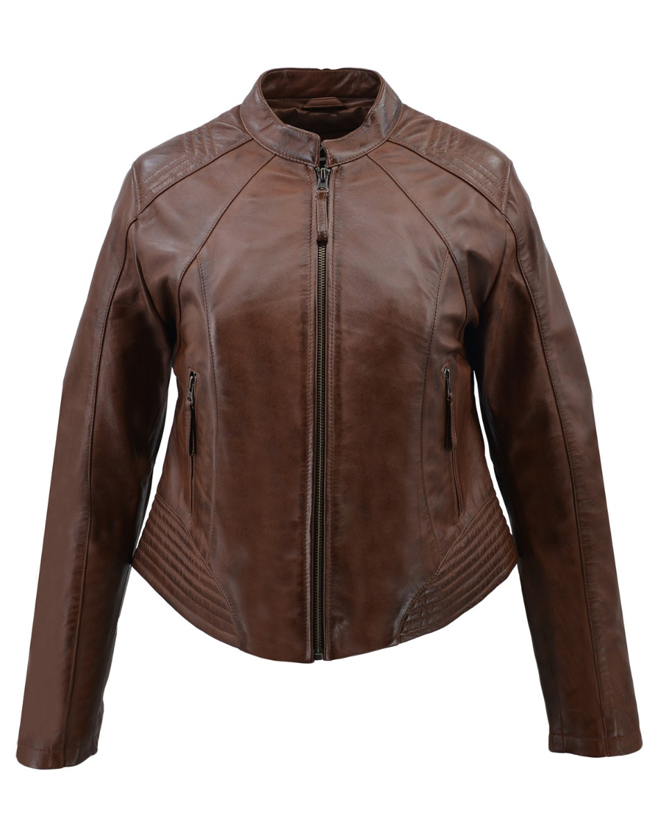 ΔΕΡΜΑΤΙΝΟ ΓΥΝΑΙΚΕΙΟ ΜΠΟΥΦΑΝ ΚΩΔΙΚΟΣ: 49-W-F-3 (COGNAC) - Image 4