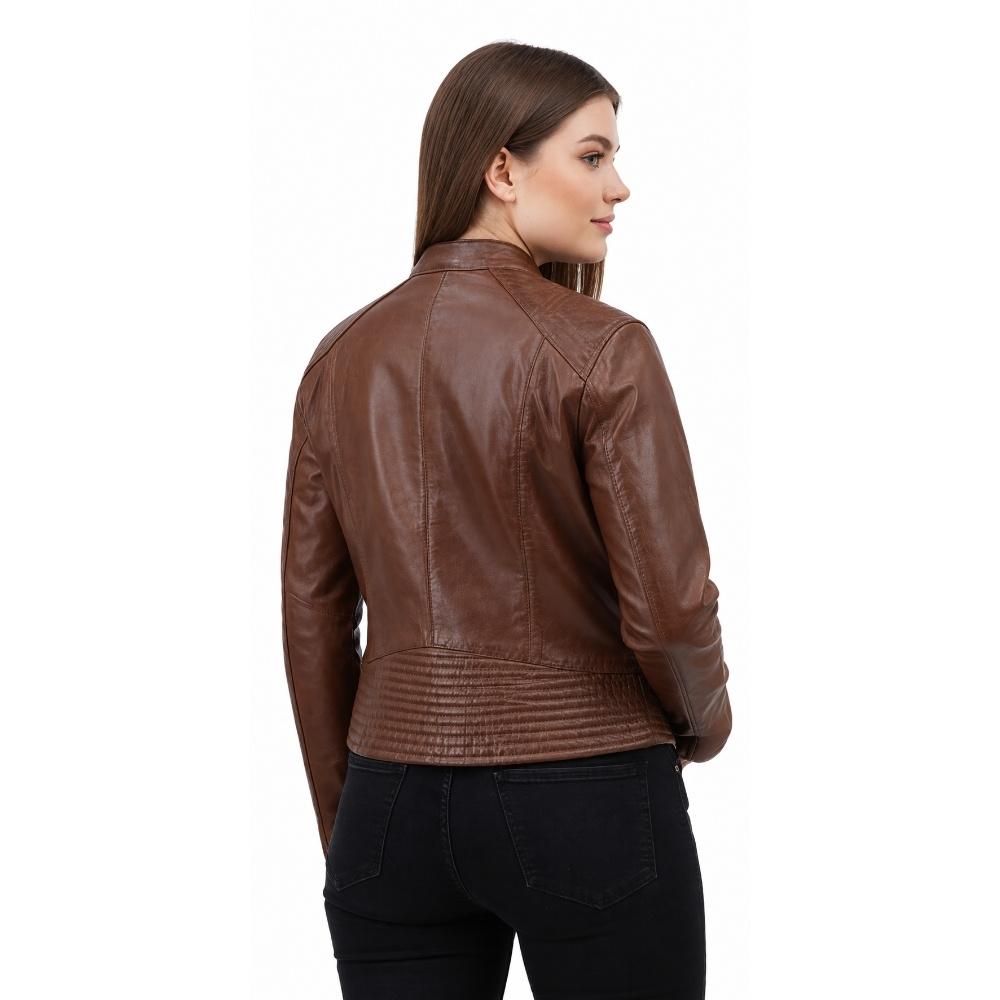 ΔΕΡΜΑΤΙΝΟ ΓΥΝΑΙΚΕΙΟ ΜΠΟΥΦΑΝ ΚΩΔΙΚΟΣ: 49-W-F-3 (COGNAC) - Image 2