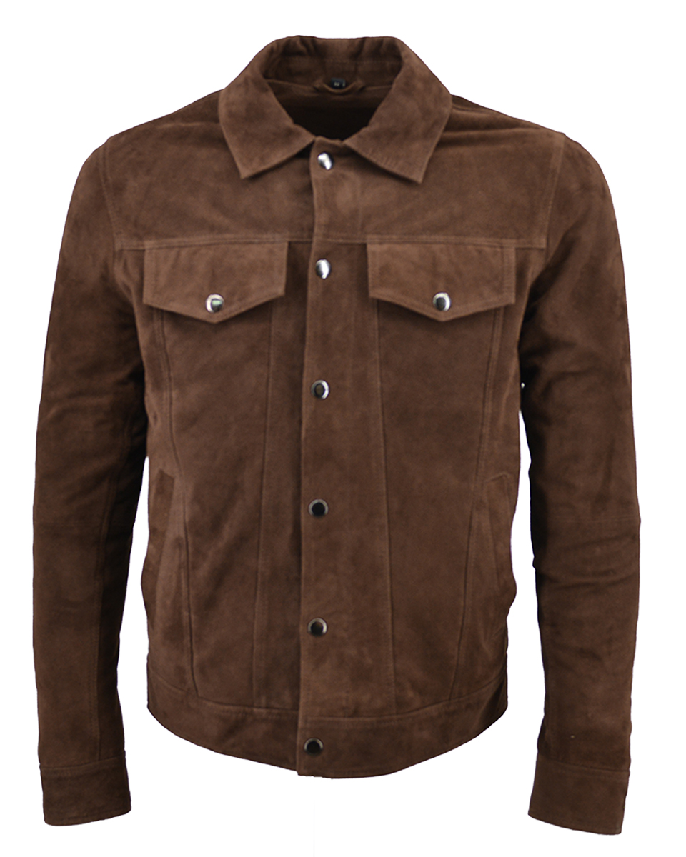 ΔΕΡΜΑΤΙΝΟ ΑΝΔΡΙΚΟ ΜΠΟΥΦΑΝ ΚΩΔΙΚΟΣ: 08-M-LEATHER TRUCKER(D.BROWN) - Image 2